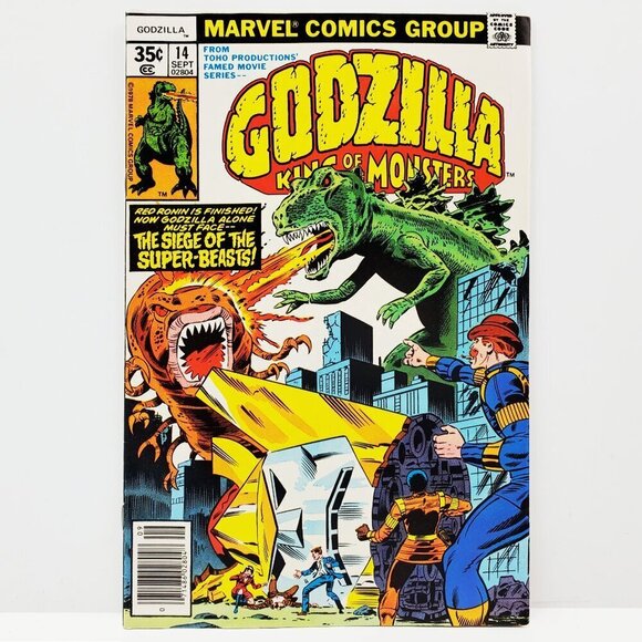 Godzilla #14 Comic Book 1978 Marvel Toho Mega Monsters Part III Super Beasts - Picture 1 of 10
